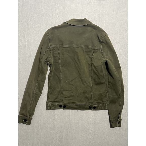 Articles of Society Women's Olive Green Distressed Trucker Jean Jacket Size S - Picture 7 of 8